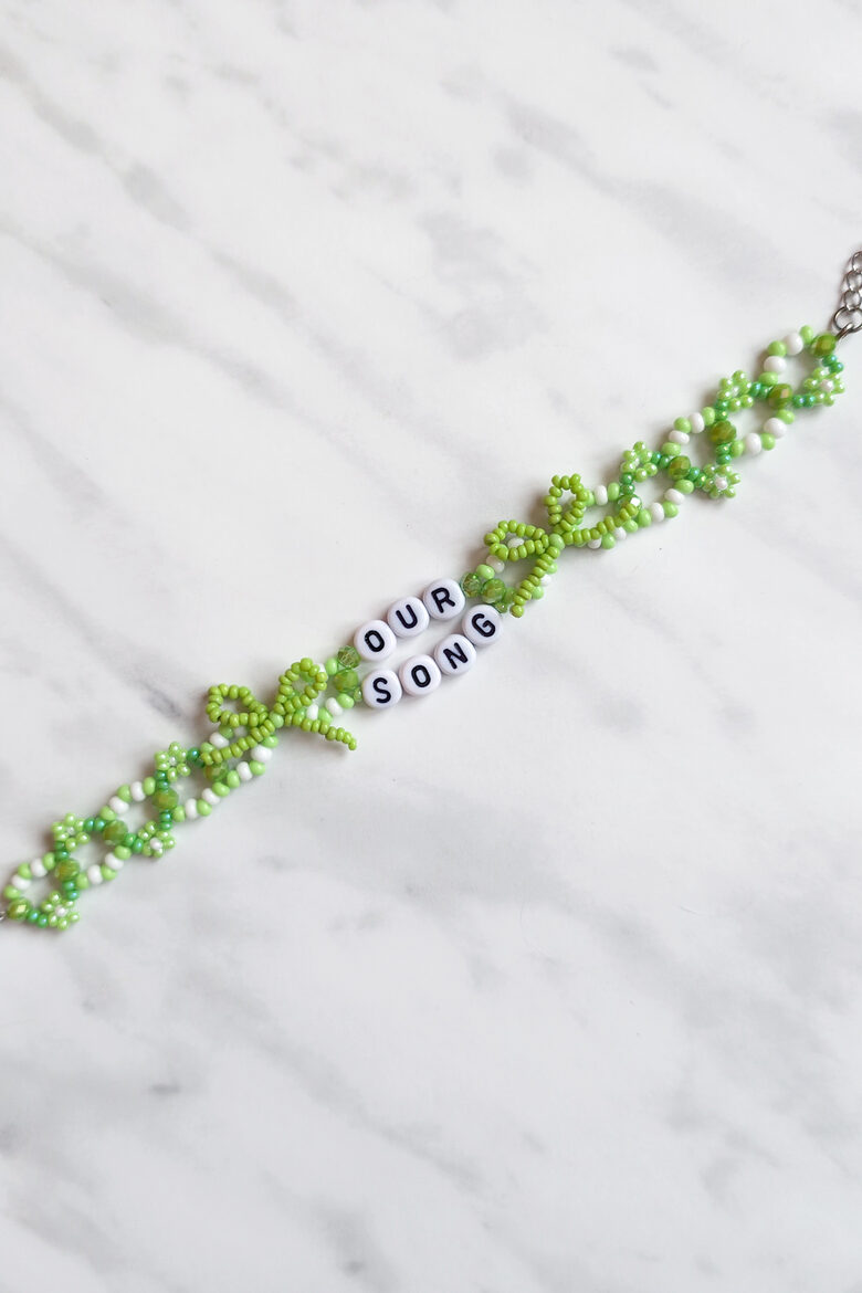 LONG Our Song Bracelet  (19cm +5cm chain / 7.4in +2in chain)