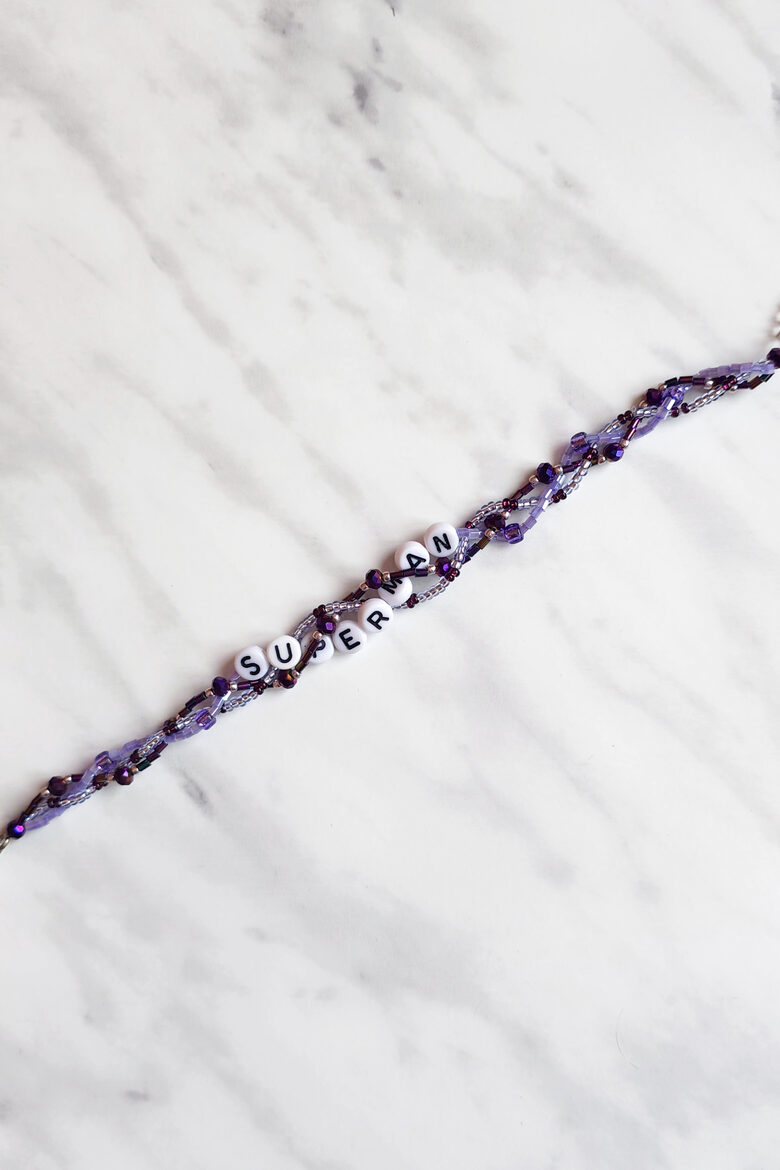 LONG Superman Bracelet  (20cm +5cm chain / 7.8in +2in chain)