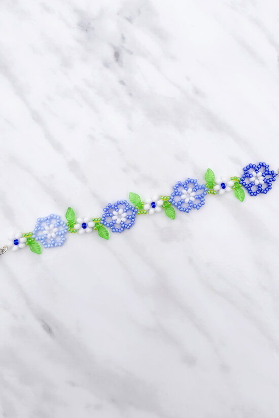 Blue Flower Bracelet