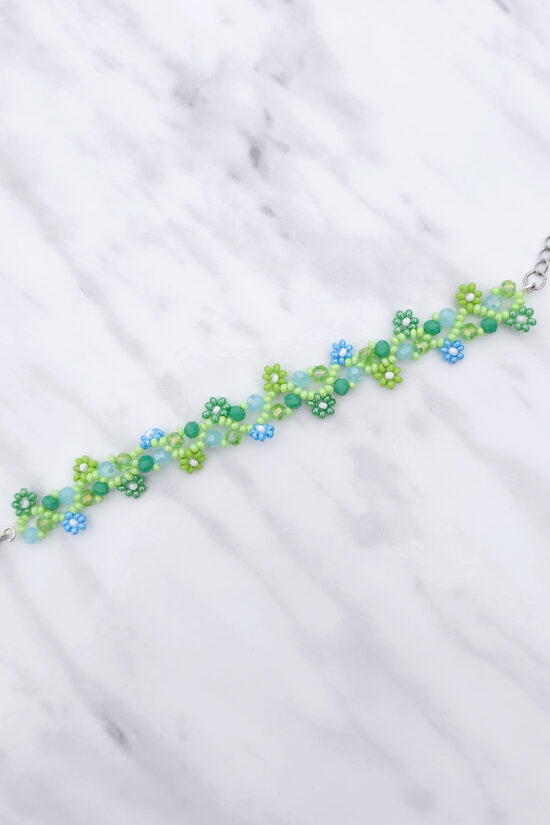 Green Flower Bracelet