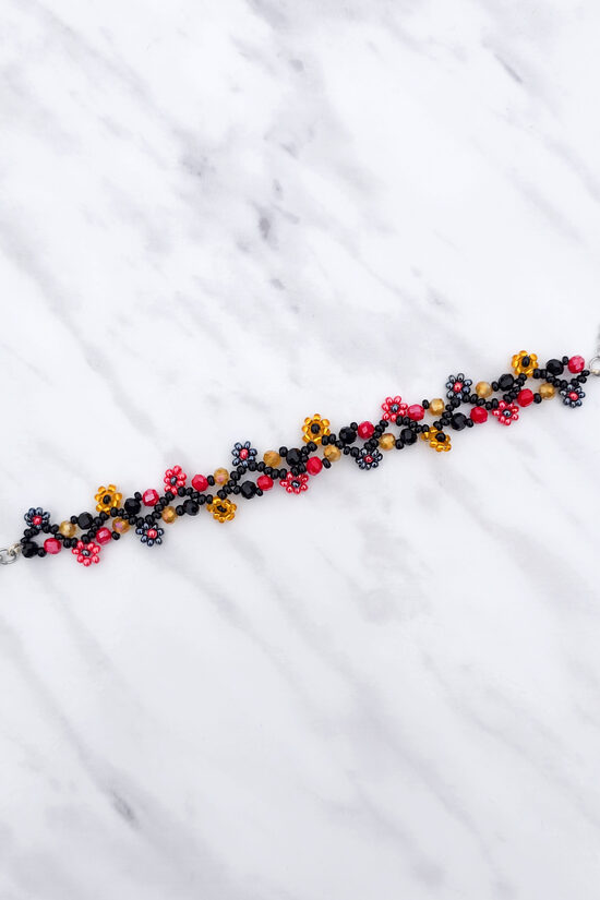 Black Flower Bracelet
