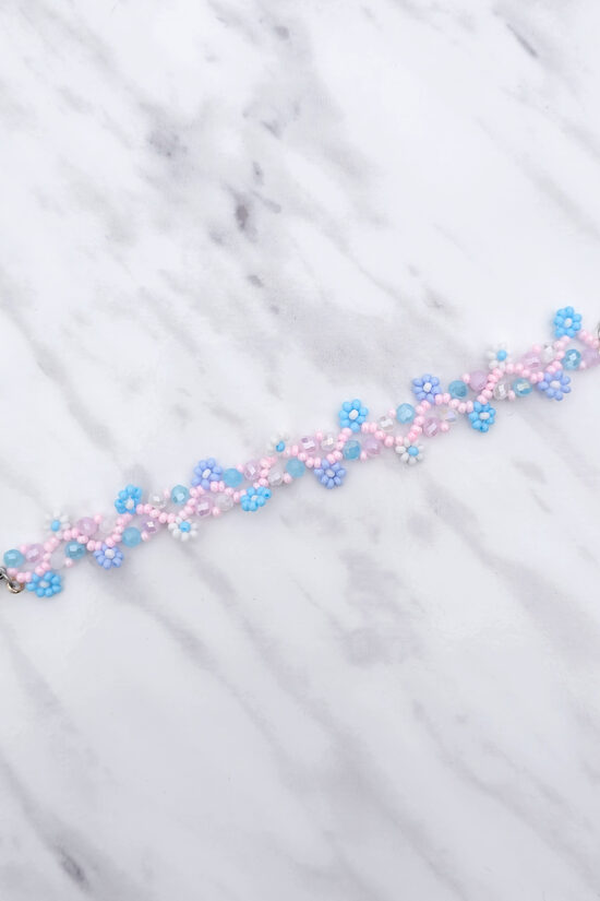 Pink Flower Bracelet