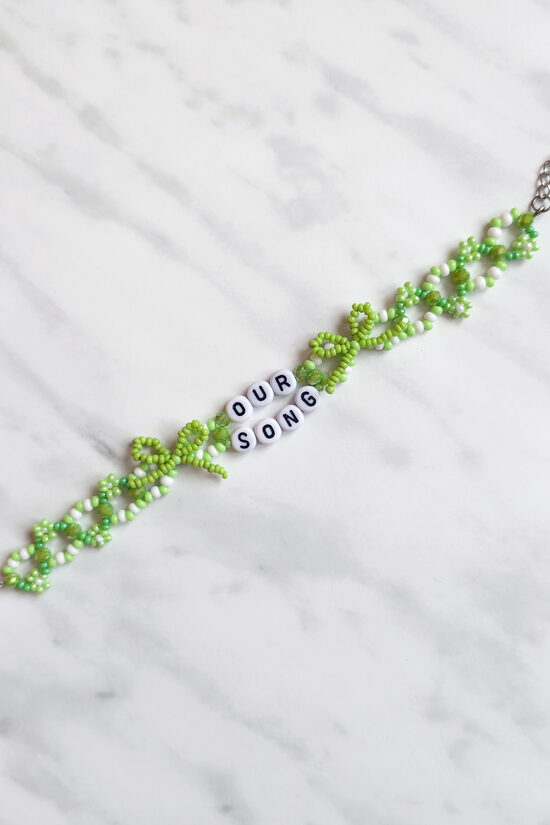 LONG Our Song Bracelet  (19cm +5cm chain / 7.4in +2in chain)