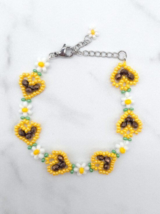 Daisy Heart Bracelet